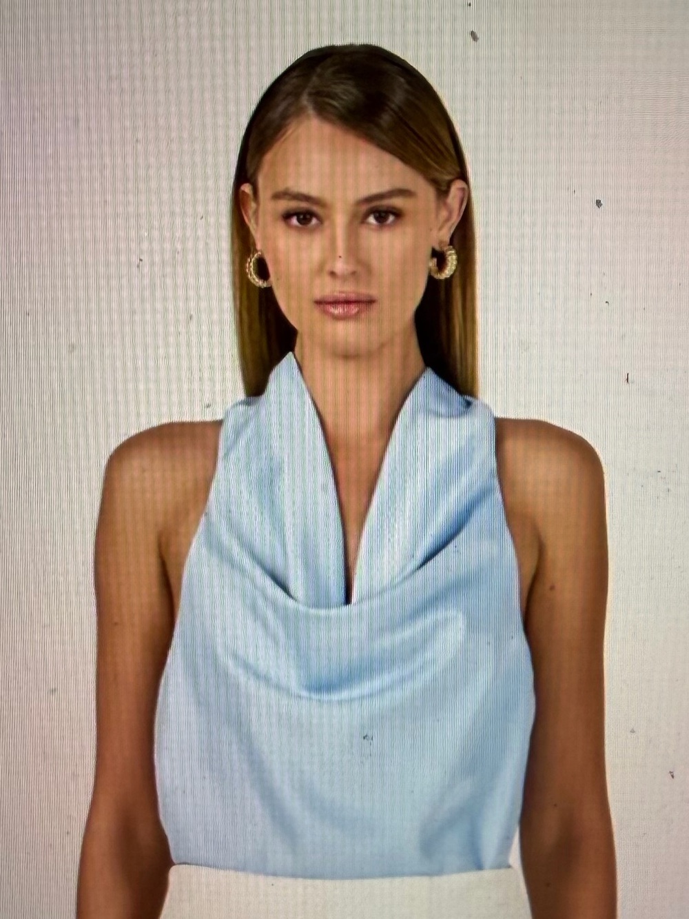 Light Blue Cami Halter Top